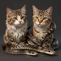 a cat and a snake fused together, hyperdetailed, artstation, cgsociety, 8 k