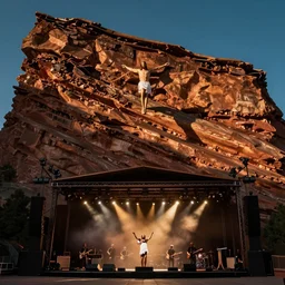 jesus christ playing a concert at red rocks