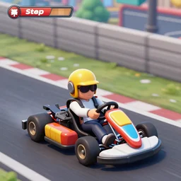 screenshot from the game stephen hawking's kart racer
