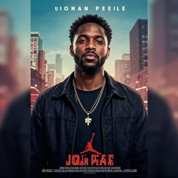 “ a poster for the new jordan peele movie showing the protagonist ”