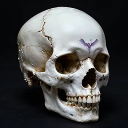 broken skull of an evangelion monster angel hideaki anno, skull bynbettexperiments dissolcea