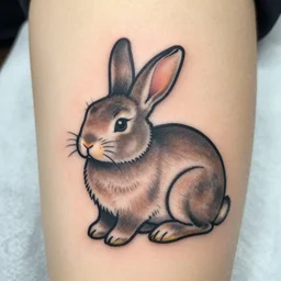 rabbit, tattoo
