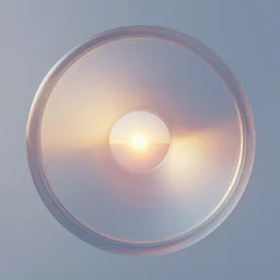 raytraced rendering of gravitational lensing, sunrise atmospheric phenomena in translucent colloid neuomorphic interface, a first - person 8 k view within a floating 3 d vr hand interface by jony ive, in the style of moebius, roger dean, intricate photograph in the style of caravaggio and james turrell, 8 k