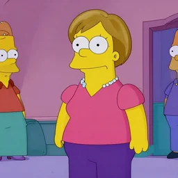 a still from Angela Merkel in the Simpsons