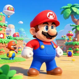 super mario 6 4, dreamcore, surrealism