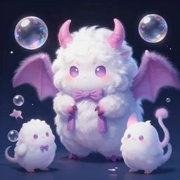 realm o bubbles and fluffy demons, artstation