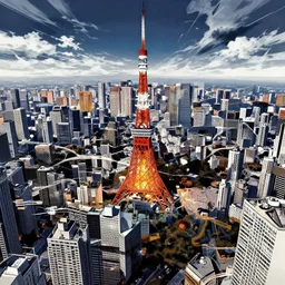 a stunning view of an apocalyptic tokyo by kentaro miura