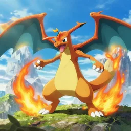 fire type pokemon by shaun tan, style of albert bierstadt