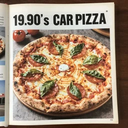 1 page from 1 9 9 0 s car pizza photograph magazine.