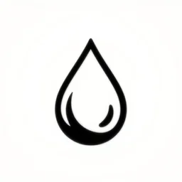 waterdrop logo, simple, minimalistic, black and white