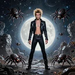 ziggy stardust and the spiders from Mars anamorphic apophenia illusion style of Alex Andreev 4k