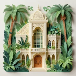 building, jungle jungle jungle, kirigami, dichromatism, paradox, volumetric light, insanely detailed and intricate, hypermaximalist, elegant, ornate, hyper realistic, super detailed, by remedios varo uranga