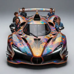 cyborg vibrant supercar : by michal karcz, daniel merriam, victo ngai and guillermo del toro : ornate, dynamic, particulate, intricate, elegant, highly detailed, centered, artstation, smooth, sharp focus, octane render
