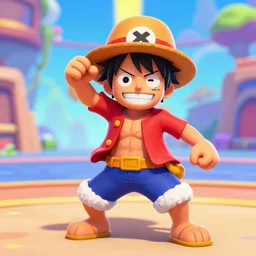 Screenshot of Luffy as a Brawler in Brawl Stars