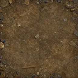 rocky ground, pebbles, top - down - view!!!, painting!!, world - of - warcraft! stylized - texture, league - of - legends, ultra detailed, tiling - texture, 8 k resolution, pbr rendering, albedo, diffusemap, basecolour,