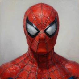 portrait of spiderman, oil painting by warren chang, 2 1 th century, art, oil on canvas, wet - on - wet technique, highly realistic, expressive emotions, intricate textures, illusionistic detail, 4 k