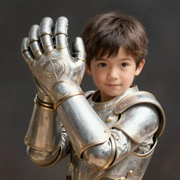 a tiny warrior kid with a massive gauntlet, smooth, intricate, elegant, digital painting, artstation, concept art, sharp focus, illustration, art by nick sullo,