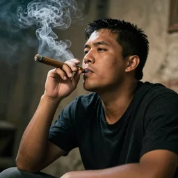 ape smoking a cigar