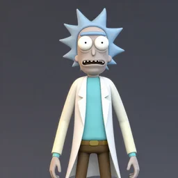 rick and morty in 3 d, octane render, global illumination