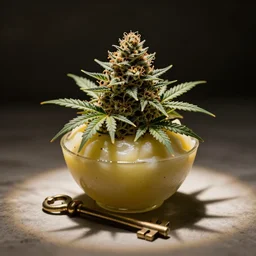 cannabis alchemy, gelato high - key lighting