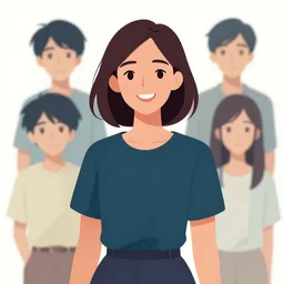 a woman smiling clean cel shaded vector art. shutterstock. behance hd by lois van baarle, artgerm, helen huang, by makoto shinkai and ilya kuvshinov, rossdraws, illustration,