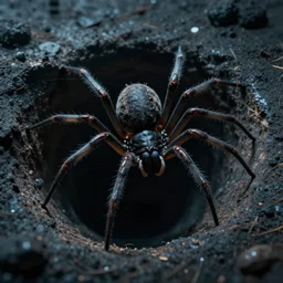 a spider being sucked into a blackhole, cinematic shot