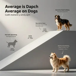 modern infographics, average lifespan of dogs, factual information