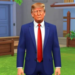 Donald Trump as a Sim in Sims 3