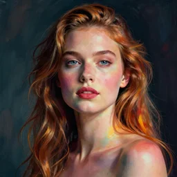 woman, in technicolor