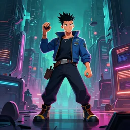 Hue Master's Pass, reimagined as a cyberpunk dystopia,