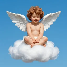Ricardo Villalobos as cupid on cloud