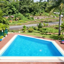 swimming pool on a highway