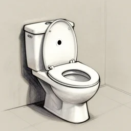 sketch of a monster toilet