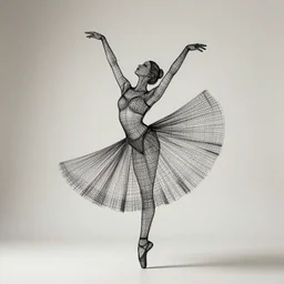 a Wire sculpture of a ballete dancer