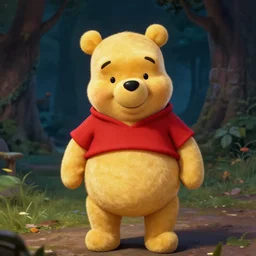 photograph of evil pooh by artgerm