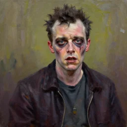 zombie morrissey, oil painting style