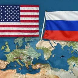 Imagination of third world war between America and Russia