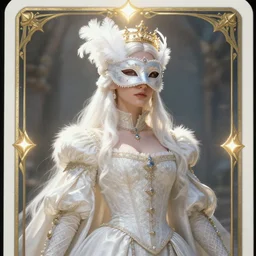 art by artgerm and greg rutkowski and ruan jia. a lonely elegant and grace female boss in elden ring. magic card art. sunny. rim light!! renaissance noble costume, masked!! feathers, sharp edges, stage light on shining crown, sense of awe. delicate features. gorgeous white. ultra realistic. ultra clear detailed