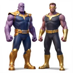 concept art thanos vs teen titans by alex ross - n 6
