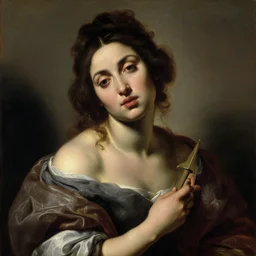 painting pretty woman, oil painting by caravaggio, 1 7 th century, art, oil on canvas, wet - on - wet technique, baroque, realistic, expressive emotions, intricate textures, illusionistic detail, 4 k
