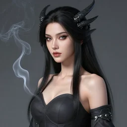liquid smoke dragon priestess portrait, artgerm, ismail inceoglu, sylvain sarrailh