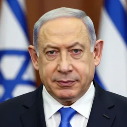 a portrait of benjamin netanyahu by dan hillier