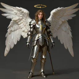 concept art, angel knight girl. by artstation trending, by joseph mallord william turner, highly detailed