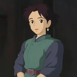 a portrait of an elegant lady, studio ghibli