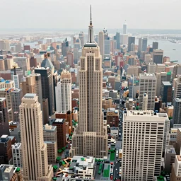 View from above of New York made out of Legos