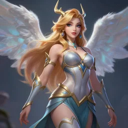 Character sheet of gorgeous seraphine  (League of Legends). 3d render, octane render, game art, realistic, highly detailed, trending on artstation, 4k, trending on artstation, pixar, cgsociety, unreal engine 5, redshift render, trending on artstation, blender, behance, cg
