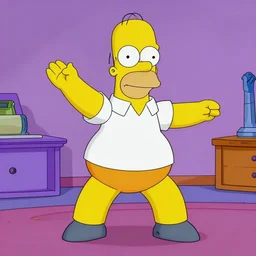 homer simpson doing a dab in a simpsons episode