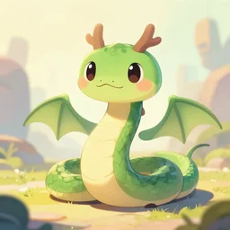 snake dragon, cute, fantasy.