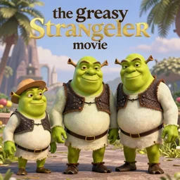 “ the greasy strangler movie ” crossed with shrek cartoon 1 0 2 4 x 1 0 2 4