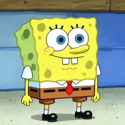 sponge bob in the style of h. r. geiger